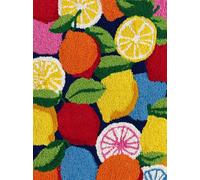 Kitquiver Kit Tapis Point Noué Á Faire Un Motif Citron 15 X 20 Po/52 X 38 Cm Broderie Debutant Diy Latch Hook Kit Complet Decoration Maison Manuelle Loisir Créatif Embroidery