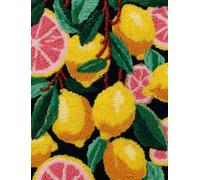 Kitquiver Latch Hook Kit Tapis De Motif Citron 15 X 20 Po/52 X 38 Cm Diy Crochet Par Numéro Pour Adultes Et Enfants Point De Croix Noué Tapis Pour Salon Broderie