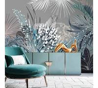 Kitquiver Papier Peint 3D Plantes Et Fleurs Tropicales Papier Peint Photo Effet Trompe-L'Œil,Affiche Décorative 430x300cm