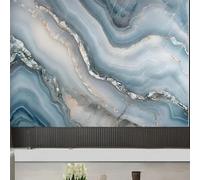 Kitquiver Papier Peint 3D Texture De Marbre Bleu Papier Peint Photo 3D Pour Salon,Cuisine,Chambre À Coucher,Toile De Fond Artistique 350x245cm
