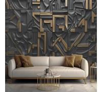 Kitquiver Papier Peint Mural 3D Motif Abstrait Géométrique Papier Peint Photo 3D Pour Salon,Cuisine,Chambre À Coucher,Toile De Fond Artistique 300x210cm