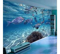 Kitquiver Papier Peint Mural 3D Paysages De La Vie Marine Papier Peint Photo 3D Pour Salon,Cuisine,Chambre À Coucher,Toile De Fond Artistique 300x210cm