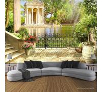 Kitquiver Papier Peint Photo 3D Paysage De Jardin Rétro Papier Peint Photo 3D Pour Décoration De Salle De Mariage 350x245cm