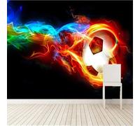 Kitquiver Peinture Murale 3D Fantasy Flame Football Papier Peint Photo 3D Pour Salon,Chambre À Coucher 430x300cm