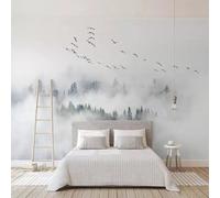 Kitquiver Peinture Murale 3D Paysage D'Oiseaux Forestiers Papier Peint Photo Effet Trompe-L'Œil,Affiche Décorative 250x175cm