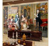 Kitquiver Peinture Murale 3D Peinture À L'Huile De Figures Aristocratiques Papier Peint Photo 3D Pour Salon,Cuisine,Chambre À Coucher,Toile De Fond Artistique 200x140cm