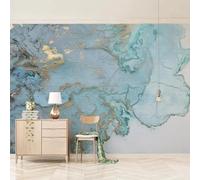 Kitquiver Peinture Murale 3D Texture De Marbre Bleu Papier Peint Photo 3D Pour Salon,Chambre À Coucher 250x175cm