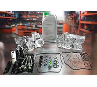 KITRONIC Kit de réparation DQ200 pour DSG, transmission mécatronique à embrayage à sec 7 compatible avec VW | Boîtier d'accumulateur, jeu de joints, vis en aluminium, 1L d'huile | pour YMZ