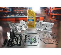 KITRONIC Kit de réparation DQ200 pour DSG, transmission mécatronique à embrayage à sec 7 compatible avec VW | Boîtier de stockage, jeu de joints, vis en aluminium, 1L d'huile Ravenol | pour YMZ