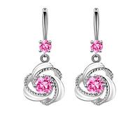 Kits Cadeaux Colle Accessoires Taille Bijoux d'oreilles pour femmes filles d'oreilles créatives à long tempérament serties de diamants Fabrication Stockage Pince Bijoux (Pink, One Size)