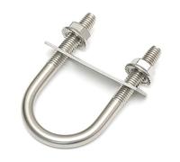 Kits complets de boulons en U acier inoxydable M6 304 | Paquet de 2 avec écrous à bride for déflecteurs de selle et colliers de serrage en forme de U allongés
