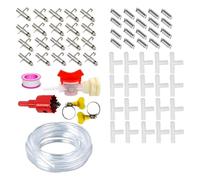 Kits D'abreuvement De Tétines Efficaces Systèmes D'abreuvement Pour Lapins Et Volailles Comprend Un Tuyau Systèmes D'alimentation En Eau Automatiques Pour Cage Kits D'abreuvement De Tétines De