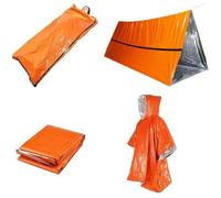 Kits d'abri d'urgence, abri de survie, 1 tente de survie, 1 couverture de survie, 1 sac de couchage d'urgence, 1 poncho pour