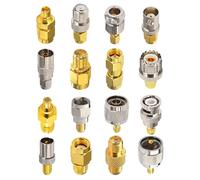 Kits d'adaptateurs de connecteurs SMA de type 16 vers connecteur de test plaqu? or nickel? MCX/TV/F/BNC/UHF/RP-SMA droit