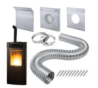Kits d'admission de poêle à granulés, tuyau d'aération résistant à la rouille, kit d'admission d'air, design de ventilation efficace, performance robuste pour tuyau de poêle à granulés