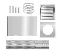 Kits d'aération de sécheuse de 10,2 cm à travers le mur avec tuyau/connecteurs de conduit/plaques de séchage, connecteurs de tuyaux, kit de séchage mural