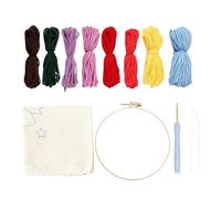 Kits d'aiguille de punch en fil, Kit d'aiguille de punch pour débutants | Kit de broderie d’aiguille de poinçon d’animal | Cartoon Landscape Rug Tufting Coaster, Art Work Coasters Kits for Crafting Lo