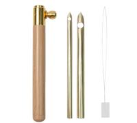 Kits d'aiguilles à broder | Outil de réglable de 7 mm et 5 mm avec manche en bois Kit de broderie Punch | Pour bricolage adultes femmes art et passe-temps Noël et