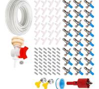 Kits d'arrosage étanches pour cage d'animaux domestiques Systèmes d'eau galvanisés en bec de canard avec joints en T pour petits animaux d'élevage kits d'abreuvoir