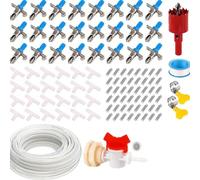 Kits d'arrosage étanches pour cage d'animaux domestiques Systèmes d'eau galvanisés en bec de canard avec joints en T pour petits animaux d'élevage kits d'abreuvoir