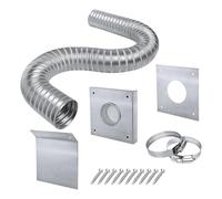 Kits d'aspiration pour poêles à granulés - Pièces détachées pour chauffage d'ambiance, accessoires pour cheminées et poêles | Tuyau d'aération flexible en aluminium, kit d'entrée d'air, design d'aérat