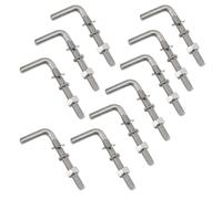 Kits de boulons filetés en forme de L (10 pièces) M6x100mm en acier inoxydable 304 pour ancrage de fondation, vis carrées et crochets pour suspension