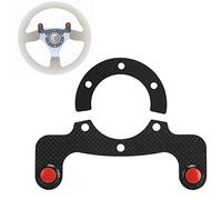 Kits de Boutons de Klaxon Externe en Fibre de Carbone pour Volant 6 Boulons - Version à Double Bouton, monté entre L'adaptateur de Moyeu et le Volant (paire)
