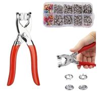 Kits de boutons-pression, kit de couture avec 100 boutons métalliques et accessoires en plastique for chapeaux, loisirs créatifs, vêtements, chapeaux, couture et projets de tissu.(200 Pcs)