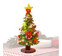 Kits de Bricolage de Noël,Arbre De Noël Miniature - Kit D'Art Décorations Avec Guirlande Lumineuse,Pour Fête de Fin d'Année Salon Chambre Cuisine Bureau