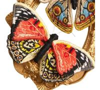 Kits de broderie papillon for débutants avec cerceau, kit à broche main DIY, couture, travaux d'aiguille faits la, ensemble décoration(Embroidery Kit a)
