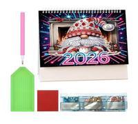 Kits De Calendrier Art Diamant 2026 - Planificateur Mensuel de Lutin de Noël | Calendrier Art Diamant De Noël | Pour Thanksgiving Anniversaire Bureau Maison École Appartement Vacances Voyage
