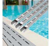 Kits de caniveaux de Drainage en Acier Inoxydable avec Grille pour Un Drainage Efficace des eaux - Idéaux pour piscines, Jardins, balcons, terrasses, allées et espaces extérieurs