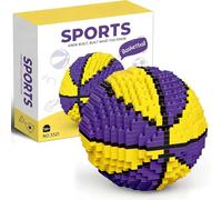 Kits De Construction De Football, à Gauche et à Droite Puzzle 3D Basket, Football Jouets Enfant Convient, Jouet éducatif Miniature 3D pour Adultes, Blocs de Basketball Jouets Enfant Convient Aux