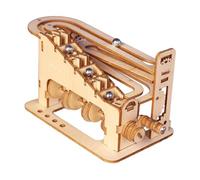 Kits de Construction de Maquettes de Course à Billes, Puzzle Mécanique 3D en Bois pour Adolescents, Modèle à Assembler DIY 16.5x9x9.3 cm