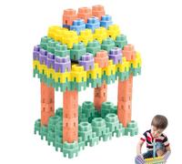 Kits de construction hexagonaux, blocs de connexion hexagonaux - 100 x | Jeu de blocs de construction éducatifs - Amélioration pratique du développement du cerveau pour les enfants de l'école