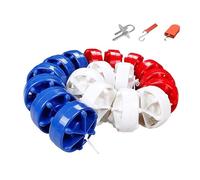 Kits de corde de séparation for ligne de flottaison de sécurité for piscine, accessoires for ligne de bouée flottante, avec crochet de type S et tendeur for une visibilité optimale(Steel wire,6m/19.7f