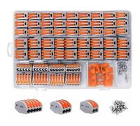 Kits de cosses électriques 120 pièces, connecteurs électriques rapides compacts, borniers de câbles avec épissure de fil étanche