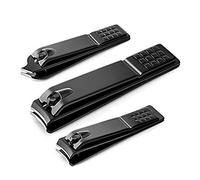 Kits de coupe-ongles, Ensemble de coupe-ongles professionnel en acier inoxydable noir, Machine découpe d'ongles précision for les mains et orteils