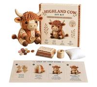 Kits De Courtepointe Pour Débutants | Kit De Courtepointe | Ensemble D'artisanat D'art De Sur Le Thème De La Vache | Pour Maison Fête Anniversaire Activité Familiale École Atelier Voyage