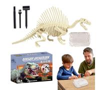 Kits de creusement de fossiles de Dinosaures - Kit de Recherche de Squelette de Dinosaure pour garçons et Filles - Jeu éducatif STEM de paléontologie Pratique Amusant éducatif pour de 4 à 6