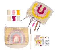 Kits de Crochet à Bouclettes pour | Trousse d'Accessoires à Tricoter avec Pochette Crayon,Accessoires pour Artisanat du Tissage au Crochet - Pour Adolescents Adultes Maison Atelier Loisirs Créatifs