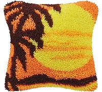 Kits de Crochet de Loquet - Housse de Coussin 43,2 x 43,2 cm, Kits de Broderie, Tapis à Broder