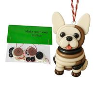 Kits de décoration de Noël | Figurine de chien mignon - Boutons de Noël pour hommes, garçons, filles, étudiants, arbre généalogique, voiture, rétroviseur, mur, sac à dos, portefeuille