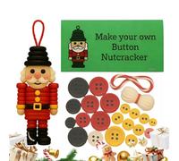 Kits de Décorations de Noël en Boutons - Artisanats De Casse-Noisette Charmant - Kit de Fabrication de Boutons - Pour Le Sapin, Les Fêtes, Les Amis, Les Adultes, Les De 3 Ans Et Plus, La Famille, La P