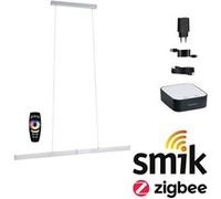Kits de démarrage Zigbee 3.0 Smart Home smik Gateway avec télécommande + Suspension LED Aptare 2700K 1200lm 18W Blanc#Anthracite gradable Blanc