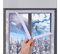 Kits de films isolants transparents for fenêtres, kit double vitrage, film protection contre le froid for intérieures, isolant réutilisable for, thermique for(180x180cm/71"x71")