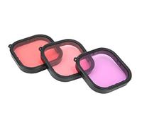 Kits de Filtres D'objectif Action Camer, PC Violet/magenta/rouge et 16,4-82 Pieds/16,4-82 Pieds/16,4-82 Pieds avec Sac de Rangement pour TELESIN GP 9 Boîtier étanche