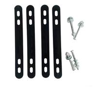 Kits de fixation pour panier de vélo, supports de montage pour panier arrière de vélo en métal avec vis et écrou, accessoires adaptateurs de panier arrière (noir)