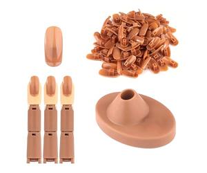 Kits de formation d'ongles artificiels avec plate-forme stable, surfaces tactiles réalistes et embouts interchangeables pour la maison, l'étude, le salon, la pratique du design, innovation, main