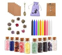 Kits de fournitures de sorcellerie,Cadeaux de pour fournitures d' de sorts de - La boîte de comprend herbes séchées, bocaux en, bougies colorées, du